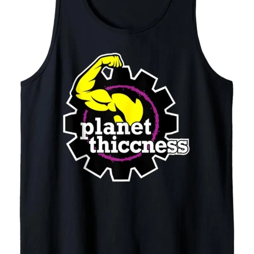 Black "Planet Thiccness" Tank Top